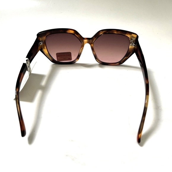 New Original TRUE RELIGION Geometric Sunglasses Oversized White Tortoise Shell main image 5